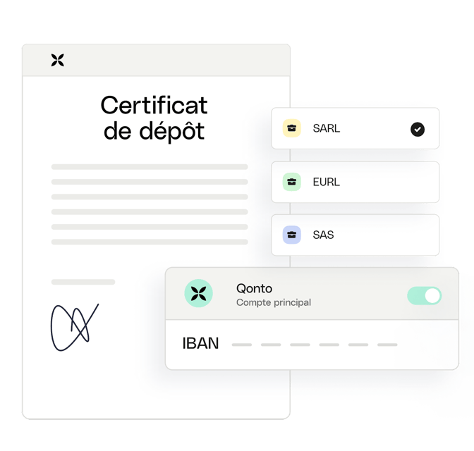 Qonto - Visuel certificat de depot
