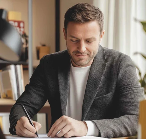 Manager signant un contrat