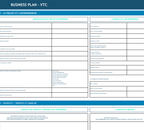 Business plan VTC